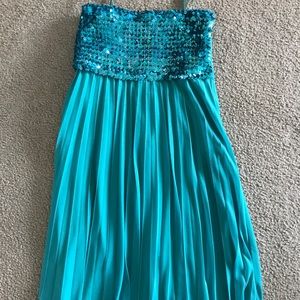 Teal cocktail dress
